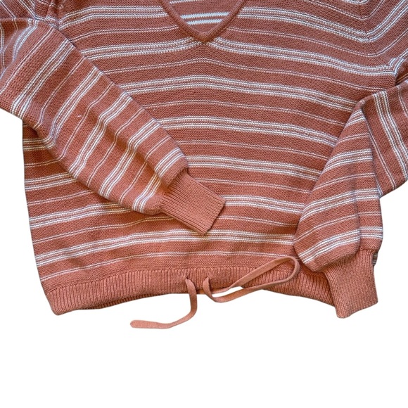 ROXY Turning Out Hooded Sweater – Orange Stripe (Size Small) - Picture 3 of 8